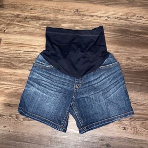 Maternity jean shorts